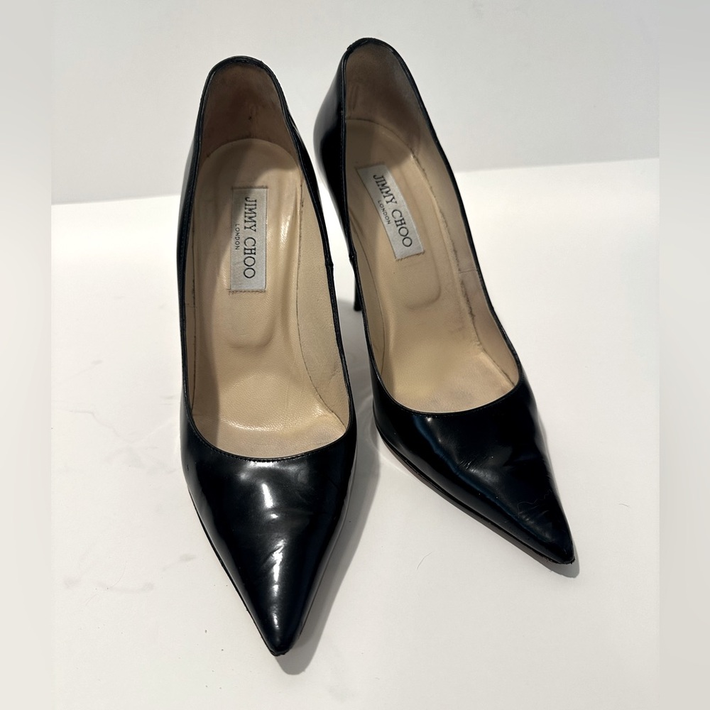Jimmy Choo Patent Leather Point-toe Stiletto Heel - Size 39